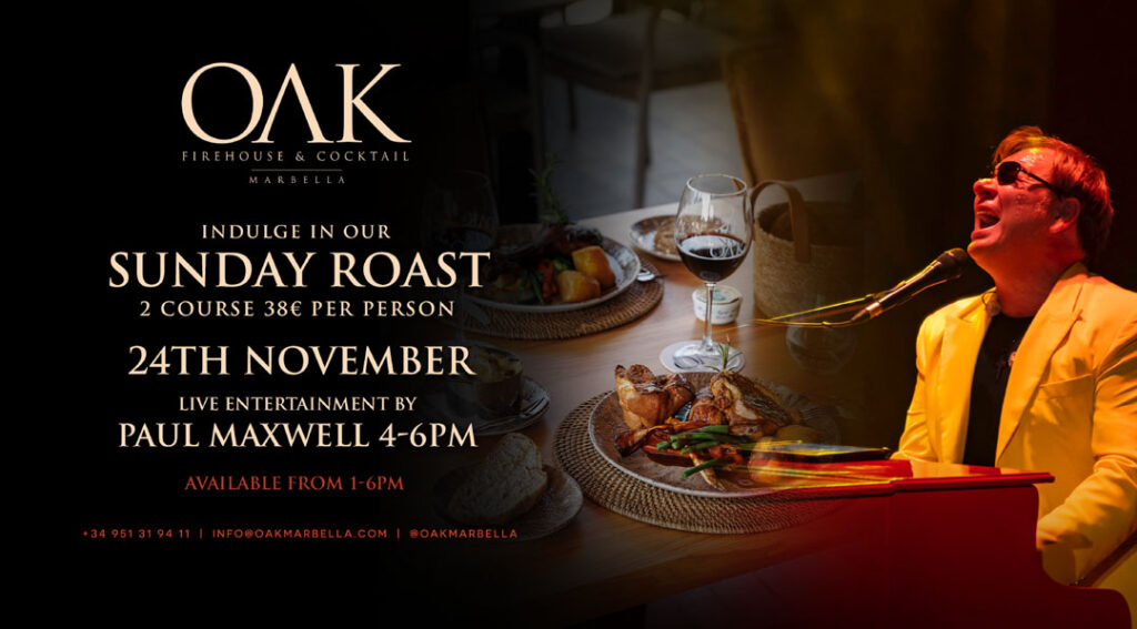 Paul Maxwell the piano man at OAK in Marbella Paul Maxwell the piano man at OAK in Marbella